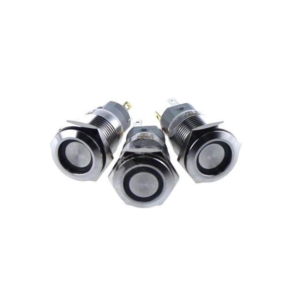 Hot sale LB-16A annular stainless steel panel LED metal push button