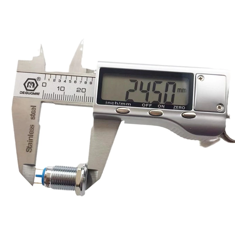 ABI12C-P1 12mm LED White IP67 Brass Type Indicator Light