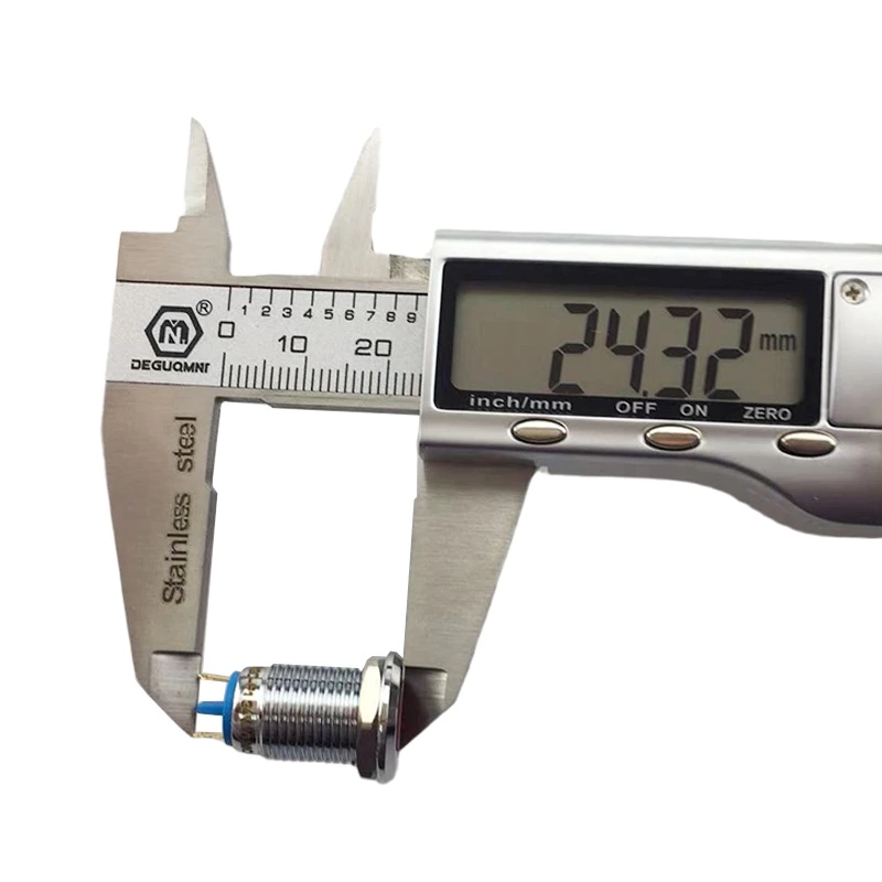 ABI12C-P1 12mm LED Red IP67 Brass Type Indicator Light