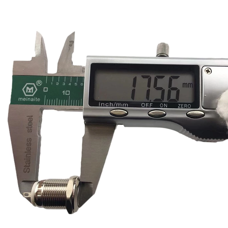IP67 12mm Flat Copper Plating Momentary Metal Push Button Switch without light Indicator