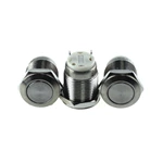12mm Flat Head ABS12s-P IP67 Momentary Metal Push Button switch
