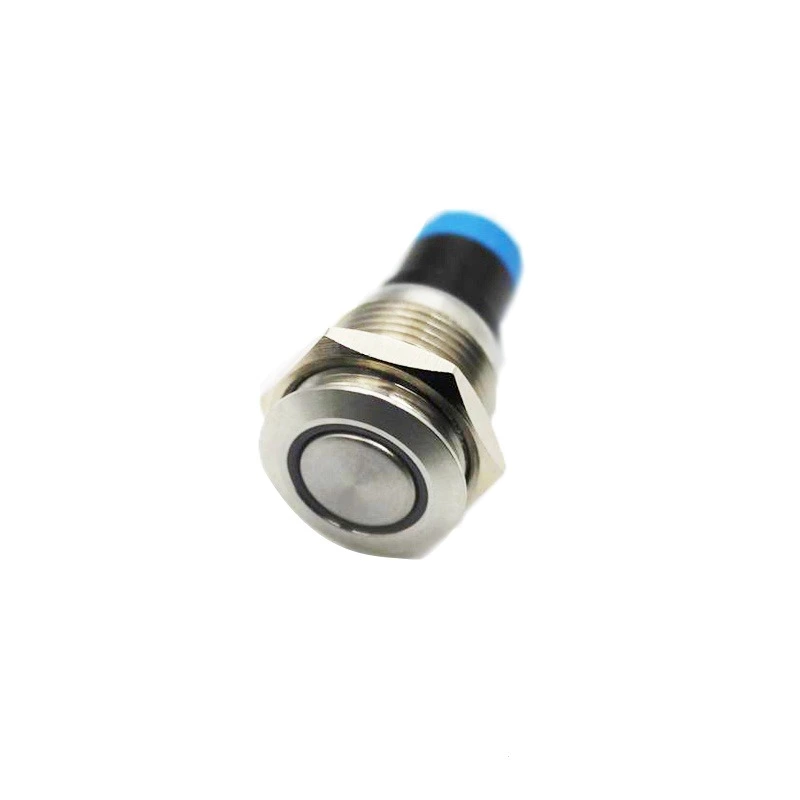 ABS16S-P11-E Illuminated Switches Flat Round Waterproof metal Push Button