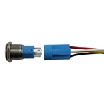 16mm IP67 IK10 Waterproof LED Latching Metal Push Button Switch