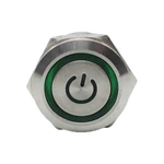 19mm Metal momentary latching power lamp led push button Switch 230V