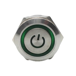 19mm Metal momentary latching power lamp led push button Switch 230V