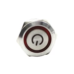 ABS19S-C1-E-R-230 19mm stainless steel push button momentary led ring lamp Switch AC230V