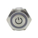 Waterproof IP67 1no1nc ring led momentary 230v metal push button switch with terminal pins