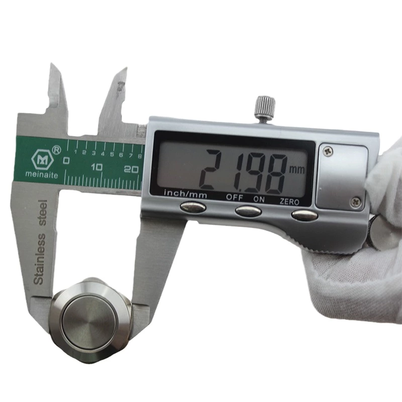 Hot Sale ABS19S-P1 Flat Stainless Steel Panel Metal Push Button