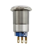 19mm IP67 Flat Momentary Or Maintained Waterproof Stainless Steel Metal Push Button Switch
