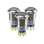 Hot sale ABS19S-P22-E 19mm IP67 Momentary 3-250VDC/AC metal push button led push button light