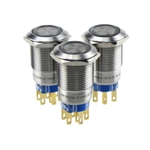 Hot sale ABS19S-P22-E 19mm IP67 Momentary 3-250VDC/AC metal push button led push button light