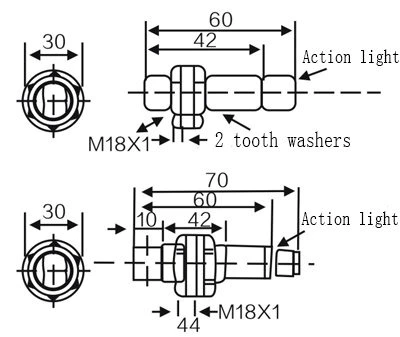 G18-3C5PC through beam photoelectric switch