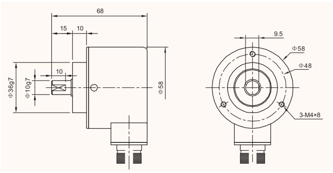 Encoder ISC5810-401C-1800ABZ1-12-24F Roundss Rotary Encoder Encoder Incremental