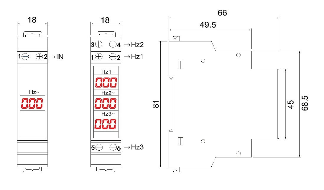 NHZ-1P Din Rail Display Meter Smart Electrical Meter