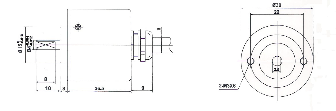 ISC3004 Outer diameter 30mm Solid Shaft Incremental Rotary Encoder