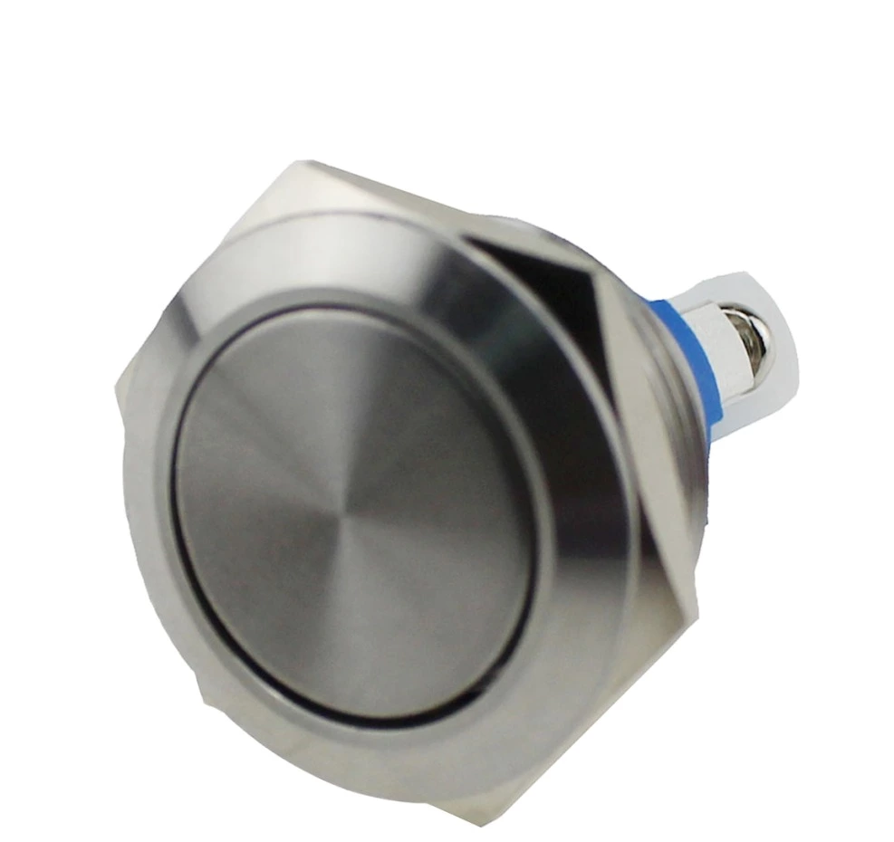 Hot sale 19mm ABS19F-P0 stainless steel flat metal push button