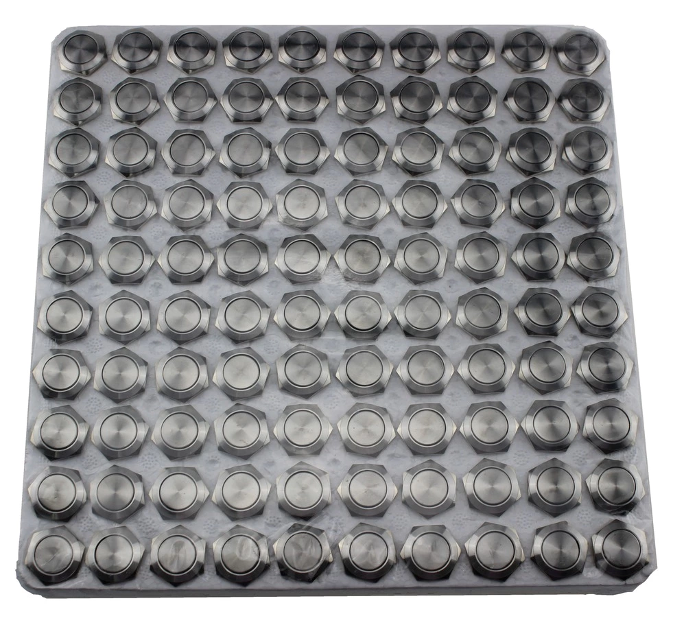 Hot sale 19mm ABS19F-P0 stainless steel flat metal push button