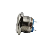 JS16F-10JN pin terminal push on off button metal push button with 16mm flat head push button cover