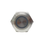 JS22F-11EW12VS screw 22mm flat head momentary push button switch DC12V metal push button with white ring lamp push switch