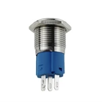 LA16JSF 19mm Blule Waterproof Stainless Steel Metal Push Button