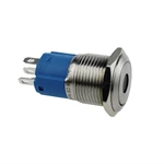 LA16JSF 19mm Blule Waterproof Stainless Steel Metal Push Button