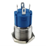 LA16JSF 16mm Diameter 24V Flat Round Stainless Steel Waterproof Led Metal Push Button