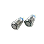19mm 12V Red Led Momentary Elevator Equip Metal Push Button