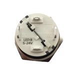 19mm MAX 16A 1NO IP65 Red Ring Light Black Self-locking Metal Push Button Switch