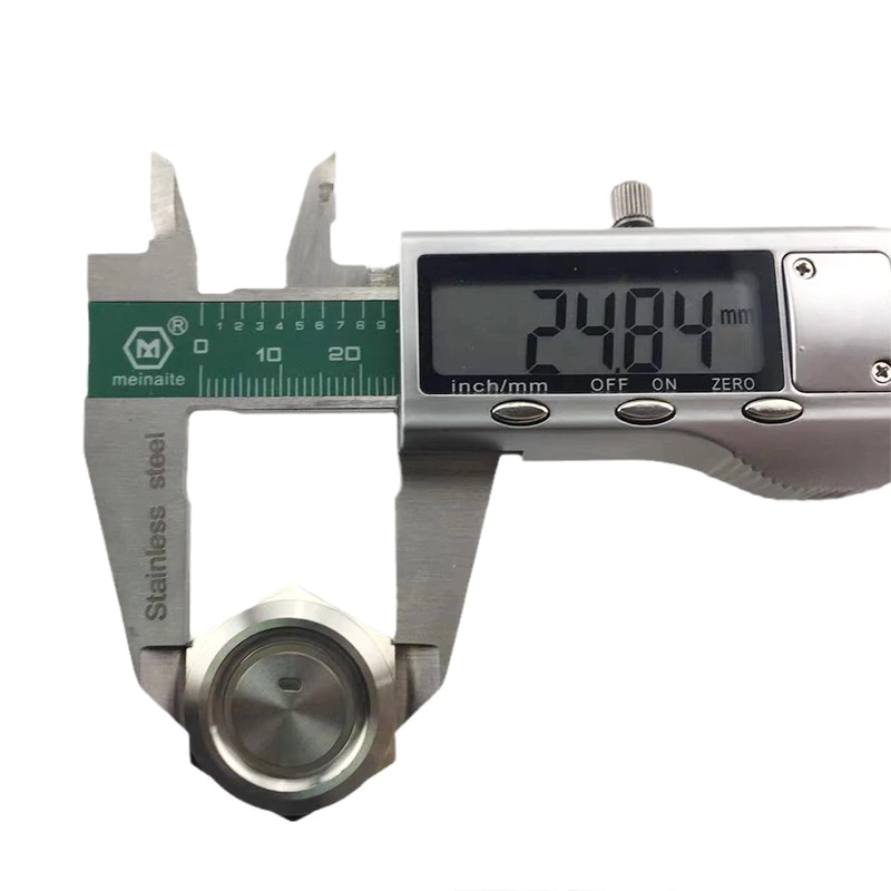 New 19mm MAX Current 16A Metal Push Button Switch Waterproof IP65 Momentary 24V with Blue LED Light