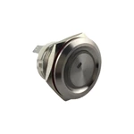 New 19mm MAX Current 16A Metal Push Button Switch Waterproof IP65 Momentary 24V with Blue LED Light