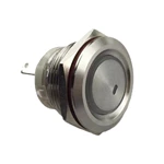New 19mm MAX Current 16A Metal Push Button Switch Waterproof IP65 Momentary 24V with Blue LED Light