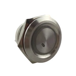 New 19mm MAX Current 16A MAX Metal Push Button Switch Waterproof IP65 Momentary 24V with RED LED Light