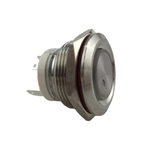 New 19mm MAX Current 16A MAX Metal Push Button Switch Waterproof IP65 Momentary 24V with RED LED Light
