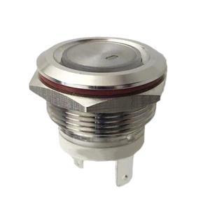 22mm MAX Current 16A Metal Push Button Switch Waterproof IP65 Momentary with LED Light