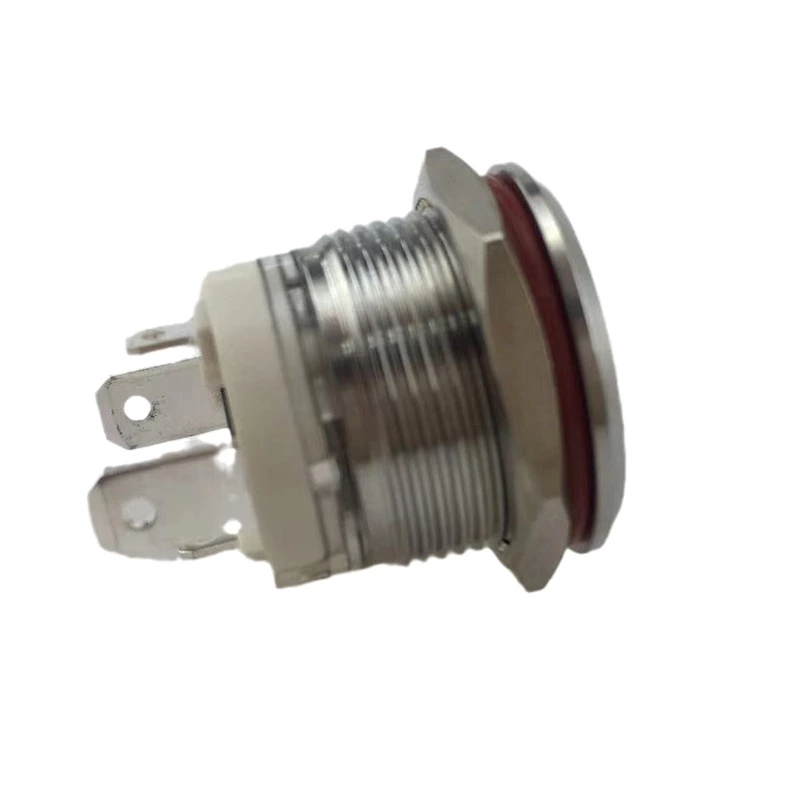 22mm 16A Metal Push Button Switch Waterproof IP65 Momentary with Green LED Light