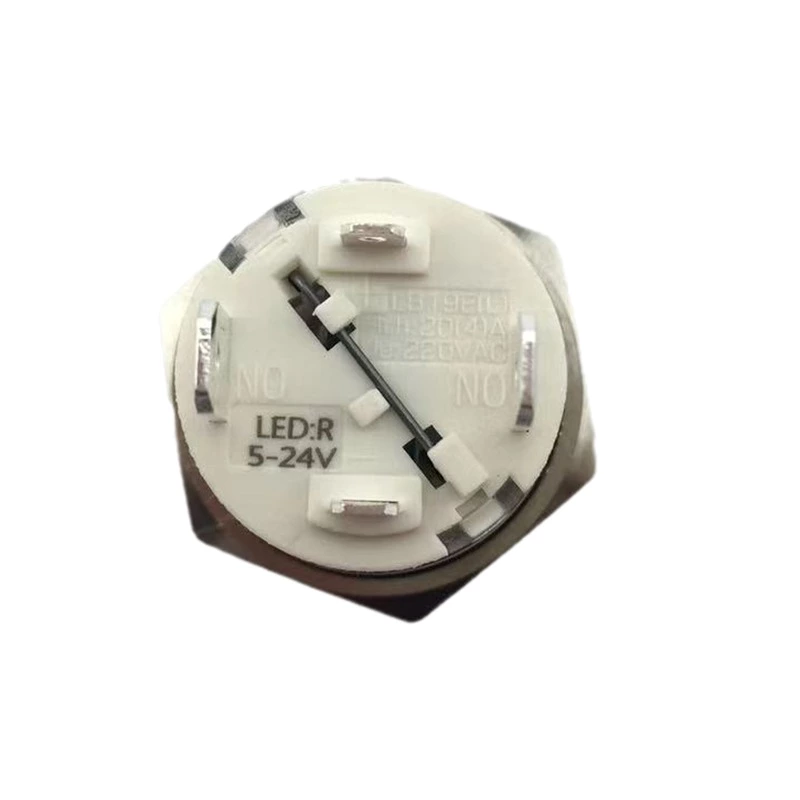 22mm MAX Current 16A Metal Push Button Switch Waterproof IP65 Momentary 24V with RED LED Light