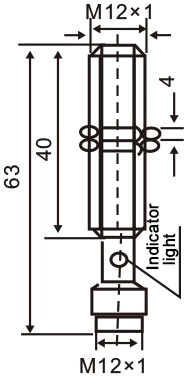 Sensor LM12-2004AT 4mm SCR NO Inductive Sensor with Plastic Sensing Head