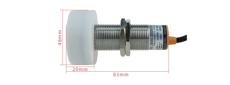 LM480-3050NBHY-R Non Flush Type Normally Close 3core Silicon Wire Inductive Sensor