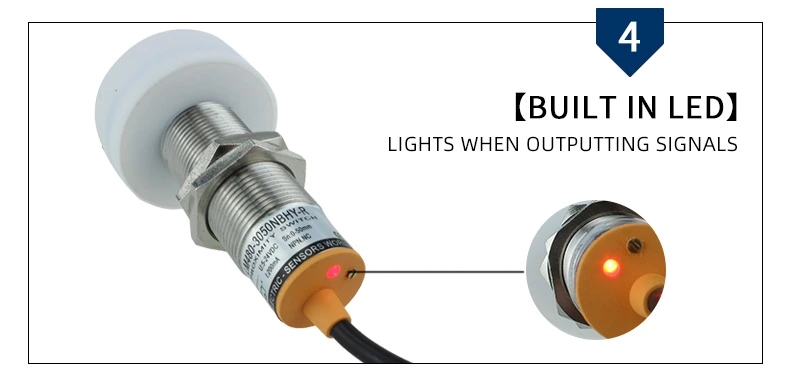 LM480-3050NBHY-R Non Flush Type Normally Close 3core Silicon Wire Inductive Sensor