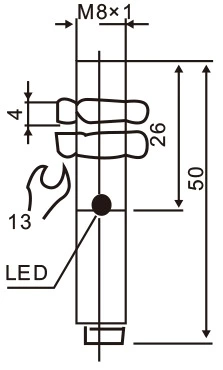 LM8-3002PA PNP NO Output Connector Type Inductive Proximity Switch for Poland Market