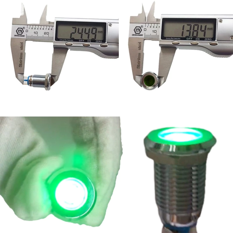 ABI12C-P1 12mm LED IP67 Brass Type Indicator Light