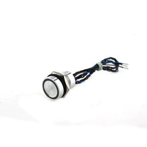 IP68 Waterproof Stainless Steel double color green yellow Ring LED 16mm Piezo push button switch