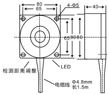 LMF39-3050NA 1-50mm IP67 Inductive Non-Flush Proximity Sensor